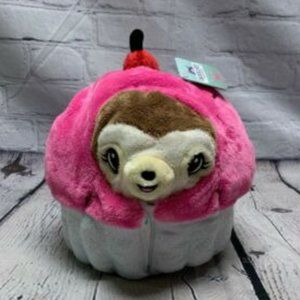 NEW Justice Undercover Squishable Plush in Disquise 7" Shelby Sloth in Cupcake